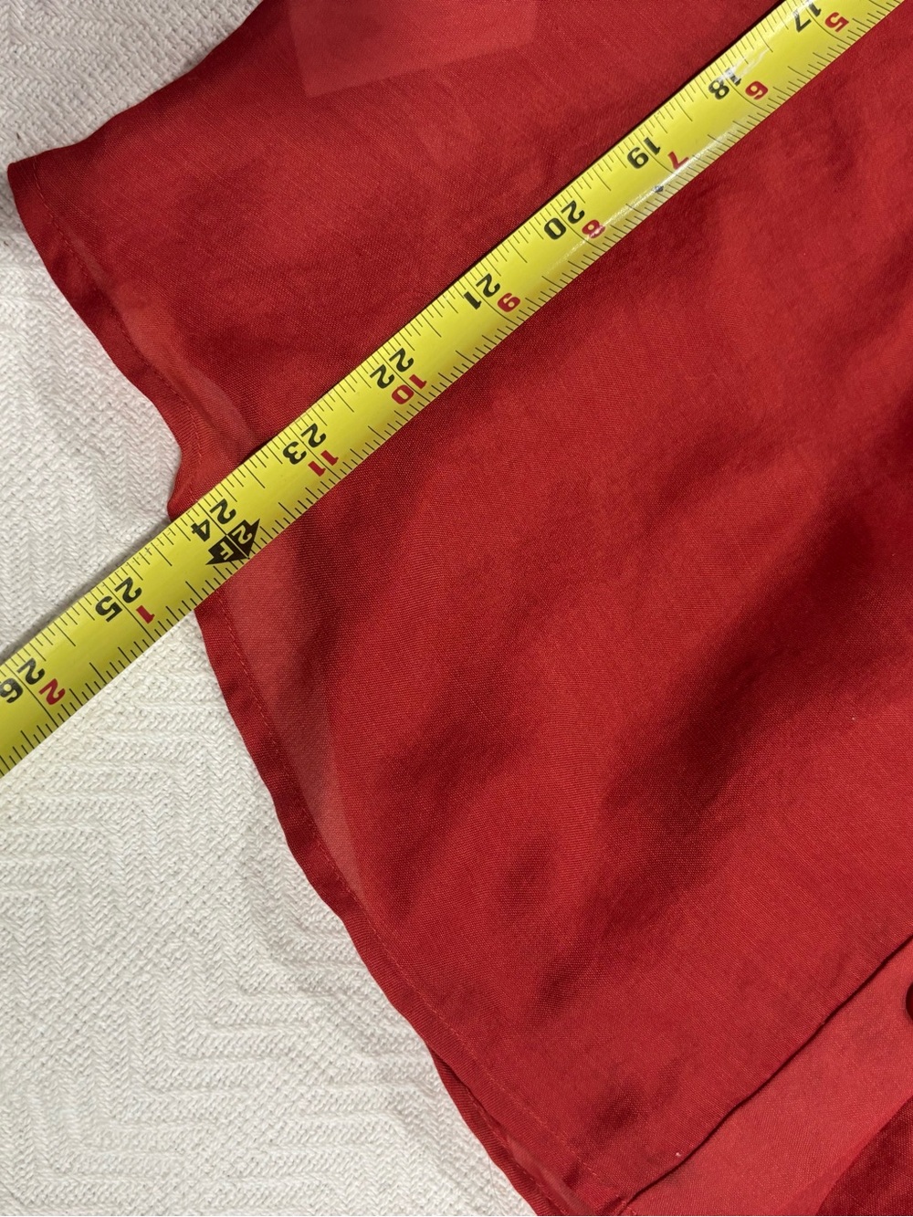 🐞LOFT Crimson Ruffle-Front Blouse - Picture 6 of 9